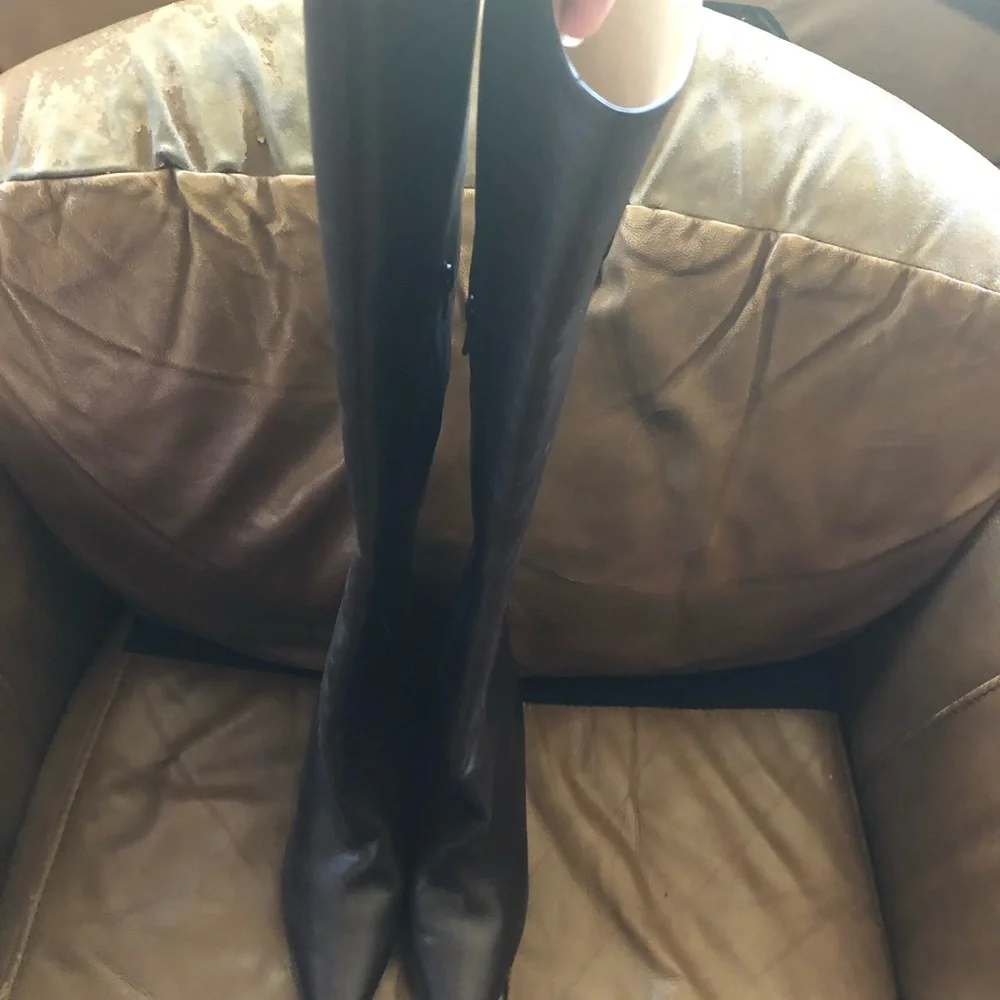 The Row Bourgeoise Leather Boots - Picture 1 of 5